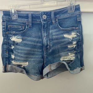 American eagle ripped jean shorts